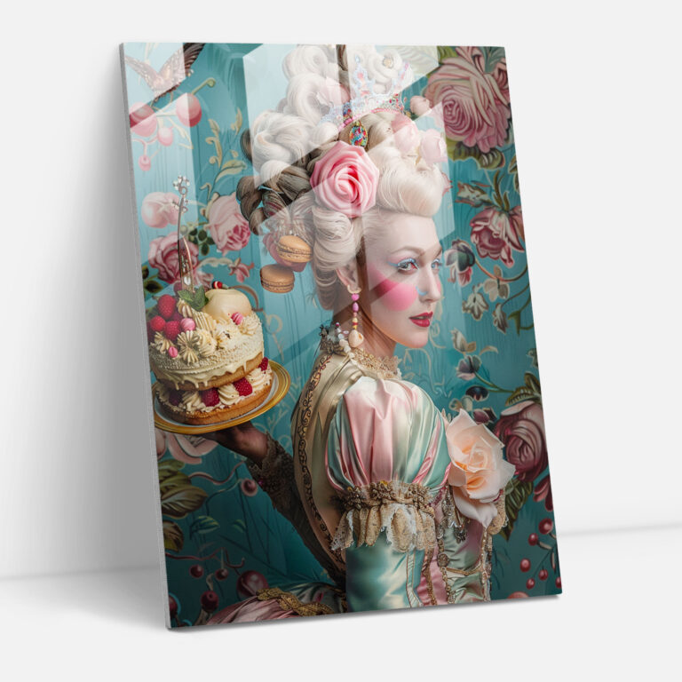 Klasiklik Pop Sanat Modern Sanat - Klasiklik ve Pop Sanatı Birleştir Cam Tablo ile Modern Sanat