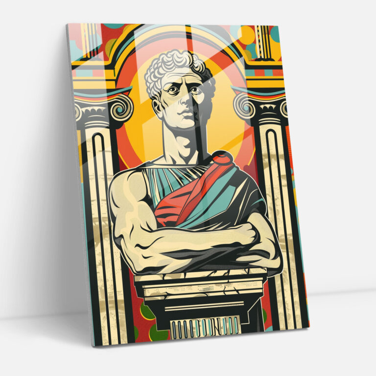 Pop Art Klasikleşme Cam Tablo Sanatı - Klasikleşme+Popart Ev Dekorasyonu Cam Sanatı Cam Tablo