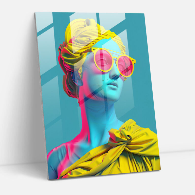 Pop Art Klasik Modern Sanat - Klasik+Popart Cam Tablo Duvar Dekorasyonu Modern Sanat