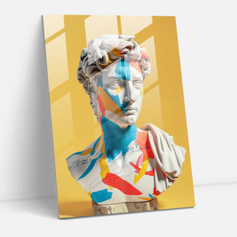 Neoklasik Pop Sanat Cam Tablo - Klasik İncelik+Pop Art Ev Dekorasyonu Modern Sanat