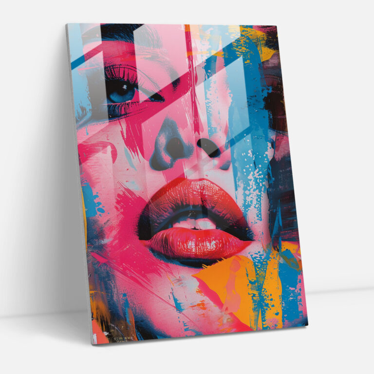 Empresyonist Pop Sanatı Cam Tablosu - Klasikizm+Popart Modern Sanat Cam Tablo