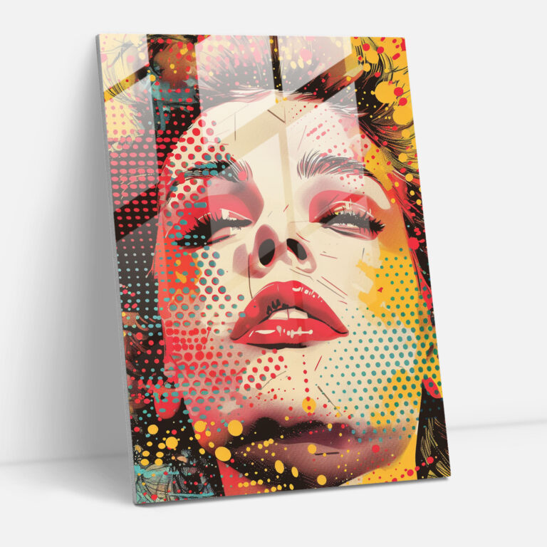 Noktalı Resim Baskılı Cam Sanatı - Klasikizm ve Pop Art'ı Birleştirin Cam Sanatı Duvar Dekorasyonu