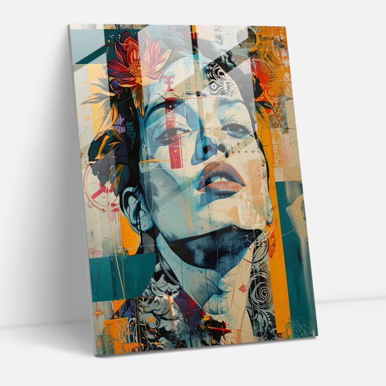 Klasizm ve Pop Art Cam Tablo Baskı - Klasizm ve Popart Temalı Cam Duvar Sanatı Ev Dekorasyonu Duvar Dekorasyonu