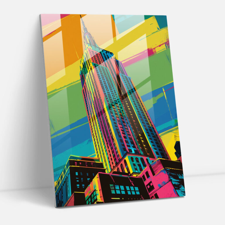Pop Art Çizgisi Cam Tablo - Klasikizm+Popart Klasikizmi Pop Art ile Birleştirin Cam Sanatı Cam Tablo