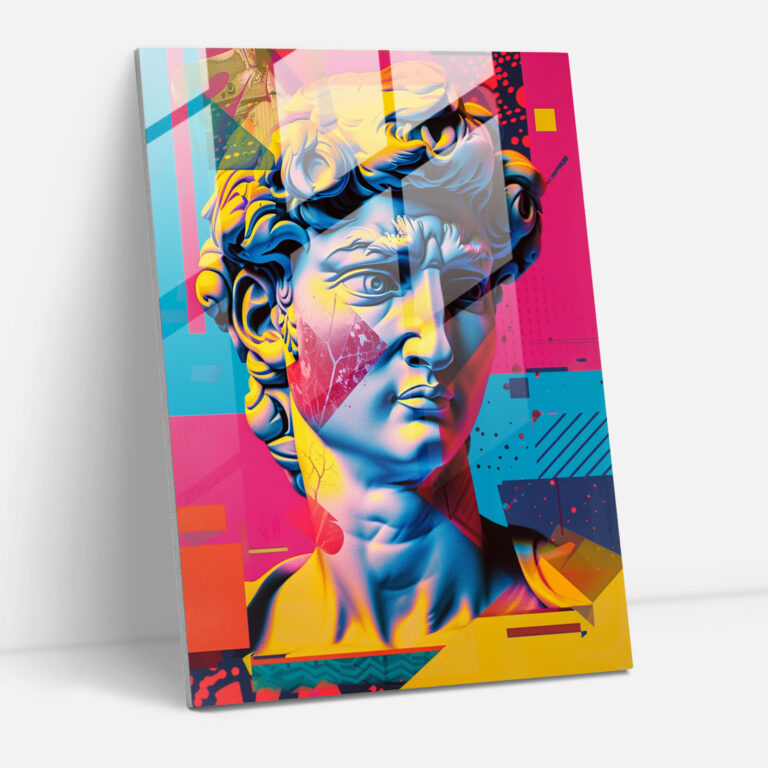 Neon Neoklasik Cam Duvar Sanatı - Klasizm+Popart Neoklasik Heykel Ev Dekorasyonu Cam Sanatı