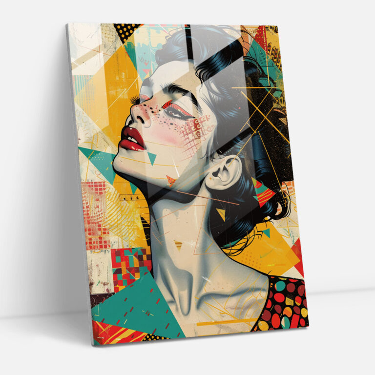 Pop Art Kadın Cam Duvar Sanatı - Klasikizm+Popart Cam Duvar Sanatı Duvar Dekorasyonu Cam Sanatı