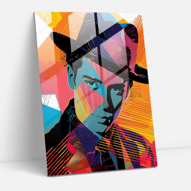 Pop Art Portre Cam Duvar Sanatı - Klasikizm+Popart Cam Duvar Sanatı Duvar Dekorasyonu Cam Sanatı