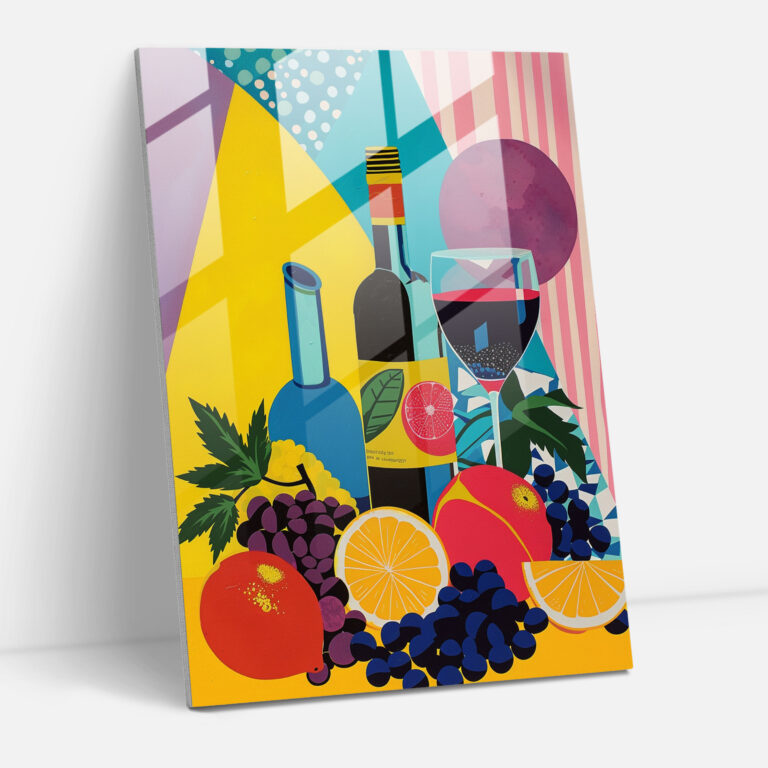 Pop Art Canlı Doğa Cam Tablo - Klasik+Popart Modern Sanat Ev Dekorasyonu