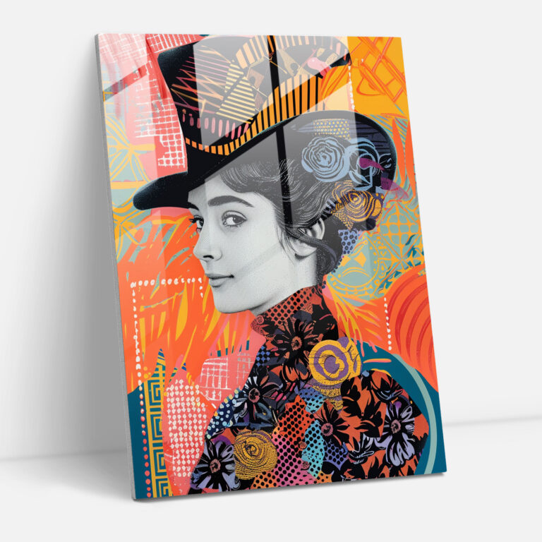 Victorian Pop Art Cam Duvar Sanatı - Klasizm ve Popart Duvar Dekorasyonu Cam Sanatı Cam Duvar Sanatı