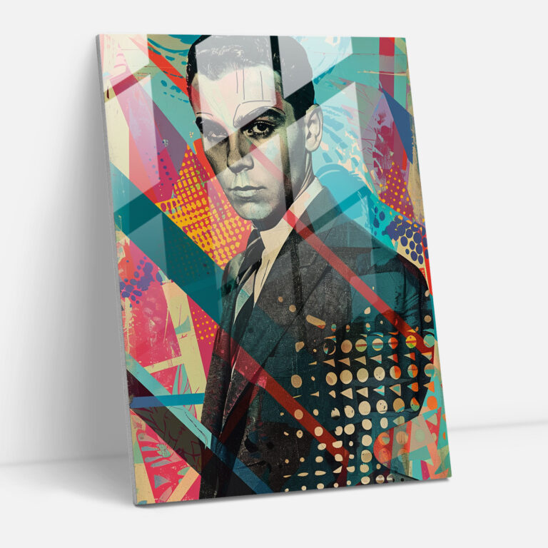 Klasik Pop Sanatı Cam Tablo - Klasikizm+Popart Duvar Dekorasyonu Modern Sanat Cam Tablo