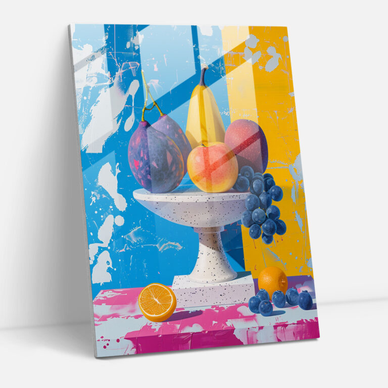 Pop Art Still Life Cam Tablo - Klasik+Popart Ev Dekorasyonu Klasizmi ve Pop Art Tarzını Birleştirin Cam Tablo