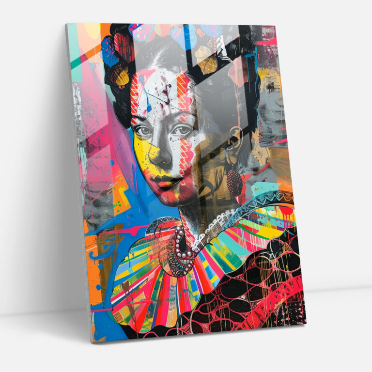 Klasik Pop Sanat Cam Tablo - Klasikizm+Popart Duvar Dekorasyonu Ev Dekorasyonu Cam Tablo