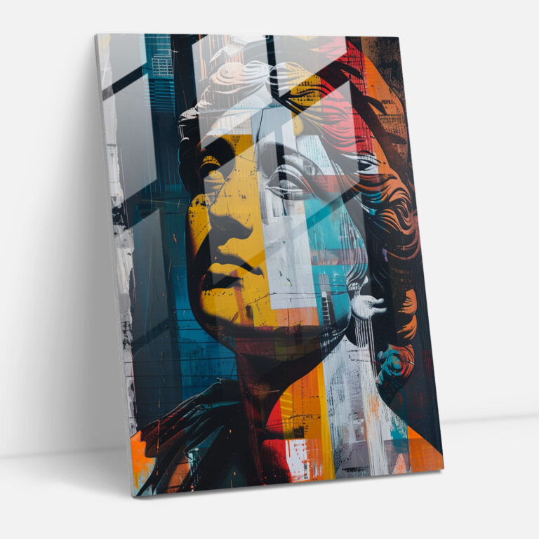Klasikleşme ve Pop Art Modern Sanatı Buluşuyor - Klasikleşme ve Popart Cam Tablo Duvar Dekorasyonu Modern Sanat