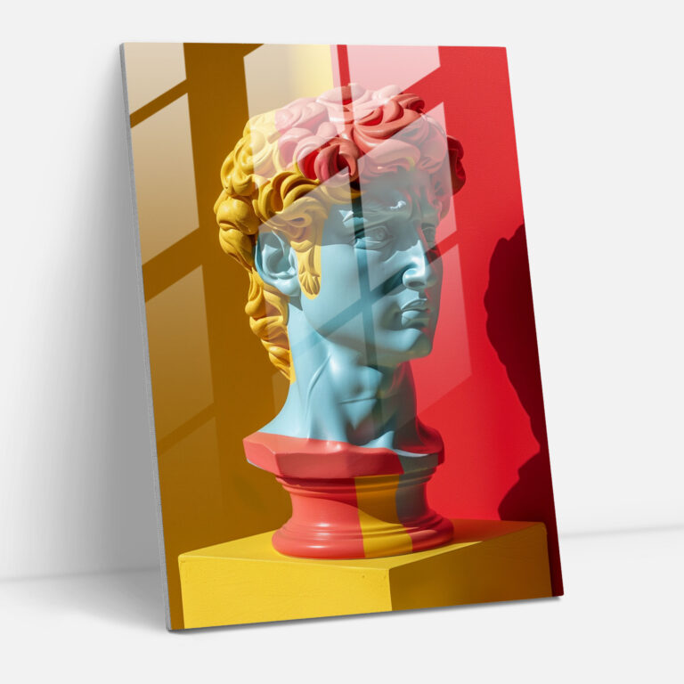 Klasizm ve Pop Art Cam Tablosu - Ev Dekorasyonu Klasizmi Pop Art ile Birleştirin