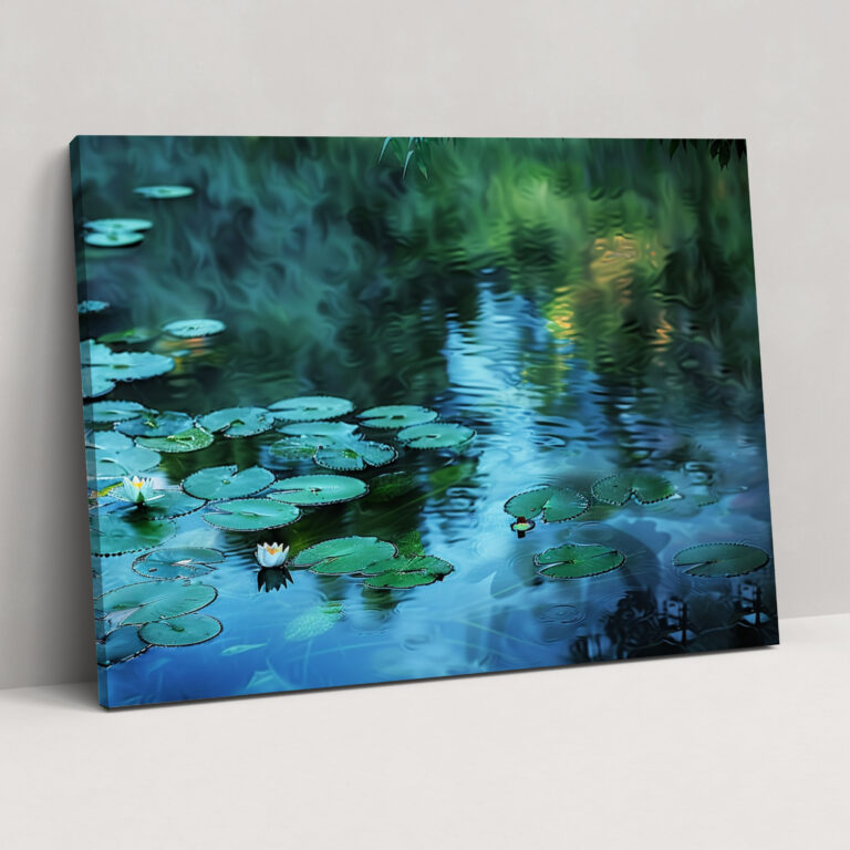 Su Zambakları Kanvas Tablo - Claude Monet Tarzı Duvar Sanatı