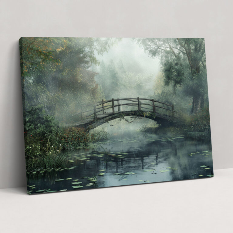 Sisli Sabah Manzara Tablosu - Claude Monet Kanvas Tablo Sanatı Sisli Sabah Manzarası