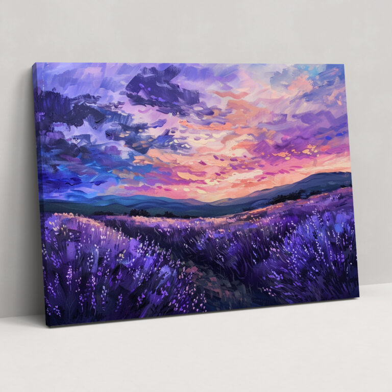Claude Monet Lavanta Tarlaları Kanvas Tablo - Claude Monet Lavanta Tarlaları Duvar Dekorasyonu