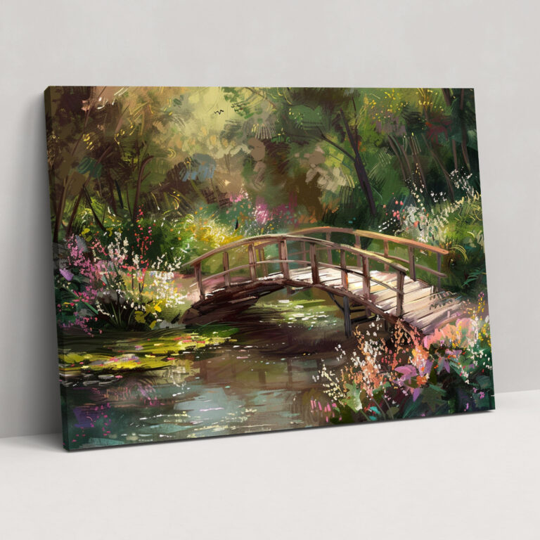 Claude Monet'in Masalsı Bahçe Kanvas Tablosu - Duvar Dekorasyonu Kanvas Tablo Kanvas Duvar Sanatı