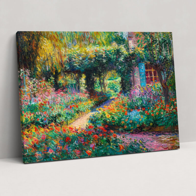 Giverny'deki Sanatçının Bahçesi Claude Monet Kanvas Tablo - Claude Monet Duvar Sanatı Ev Dekorasyonu