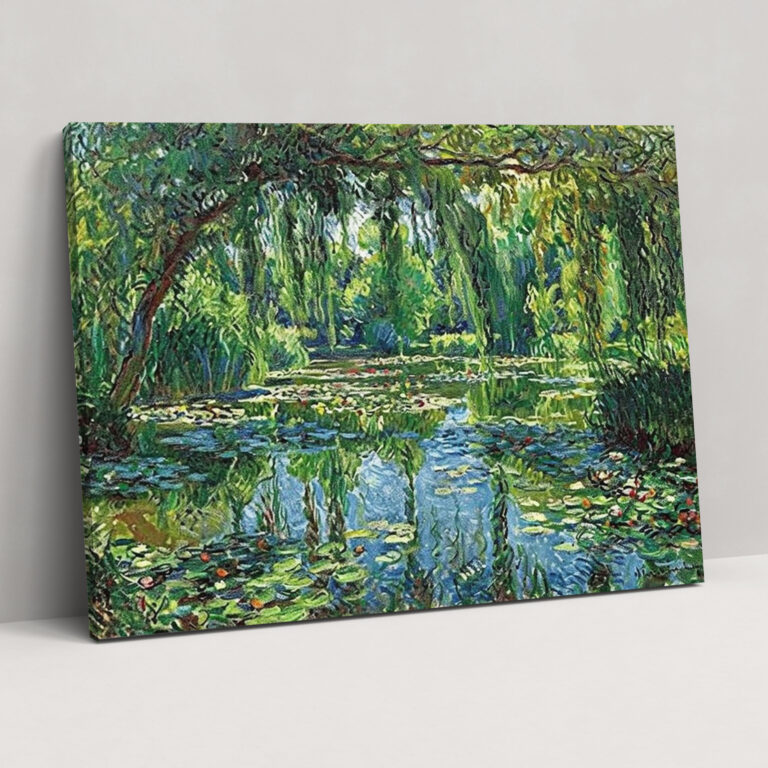 Claude Monet Ağlayan Sağlıklı Gölet Duvar Sanatı - Kanvas Tablo Duvar Sanatı Monet Sanatı