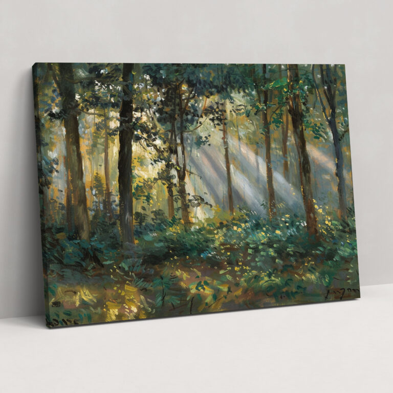 Ağaçların Arasından Gelen Güneş Işığında Claude Monet Kanvas Tablo - Claude Monet Kanvas Duvar Dekorasyonu Duvar Sanatı