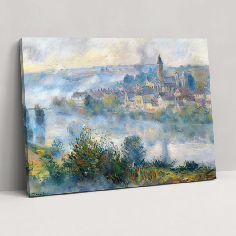 Vetheuil'de Sisli Manzara Claude Monet Kanvas Tablo - Claude Monet Kanvas Tablo Duvar Sanatı