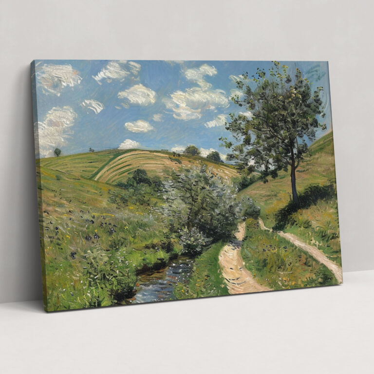Claude Monet Köy Nehri Kanvas Tablo - Ev Dekorasyonu Duvar Dekorasyonu