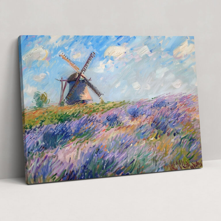 Lavanta Tarlası Claude Monet Duvar Sanatı - Claude Monet Duvar Sanatı Kanvas Duvar Dekorasyonu