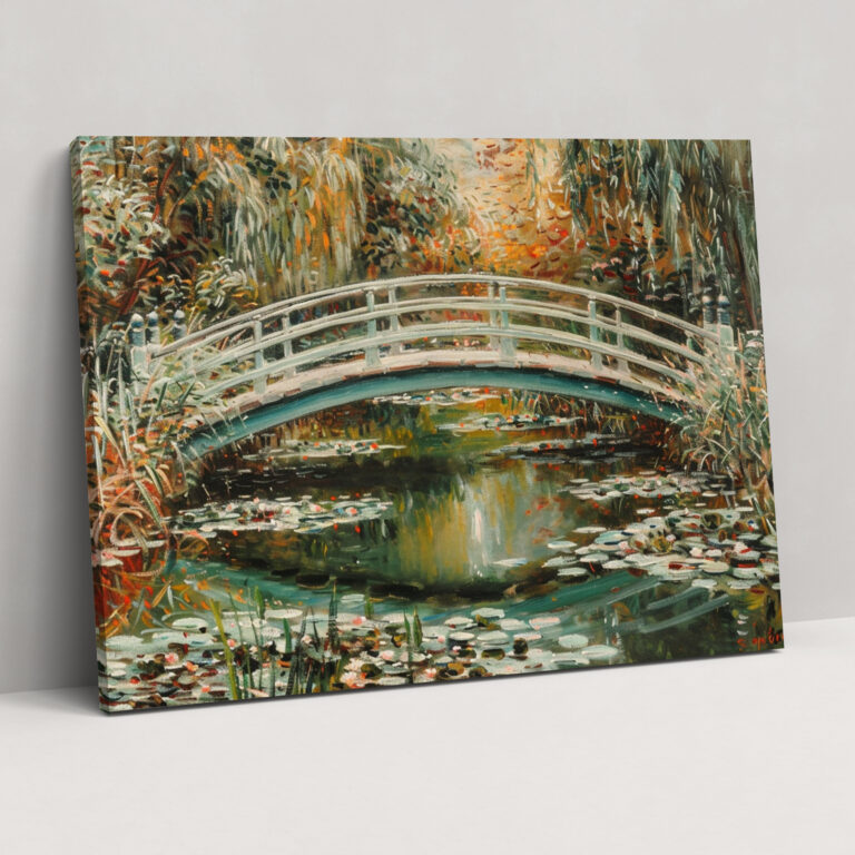 Japon Köprüsü Claude Monet Duvar Dekorasyonu - Claude Monet Kanvas Tablo Sanatı Duvar Dekorasyonu