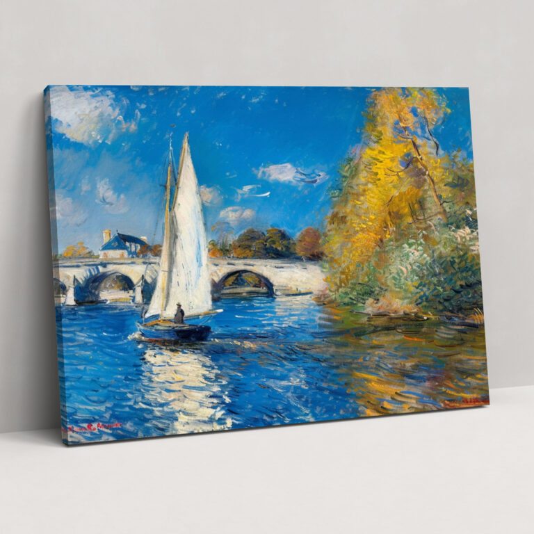 Argenteuil'deki Köprü Duvar Süsü - Claude Monet Kanvas Tablo Duvar Sanatı