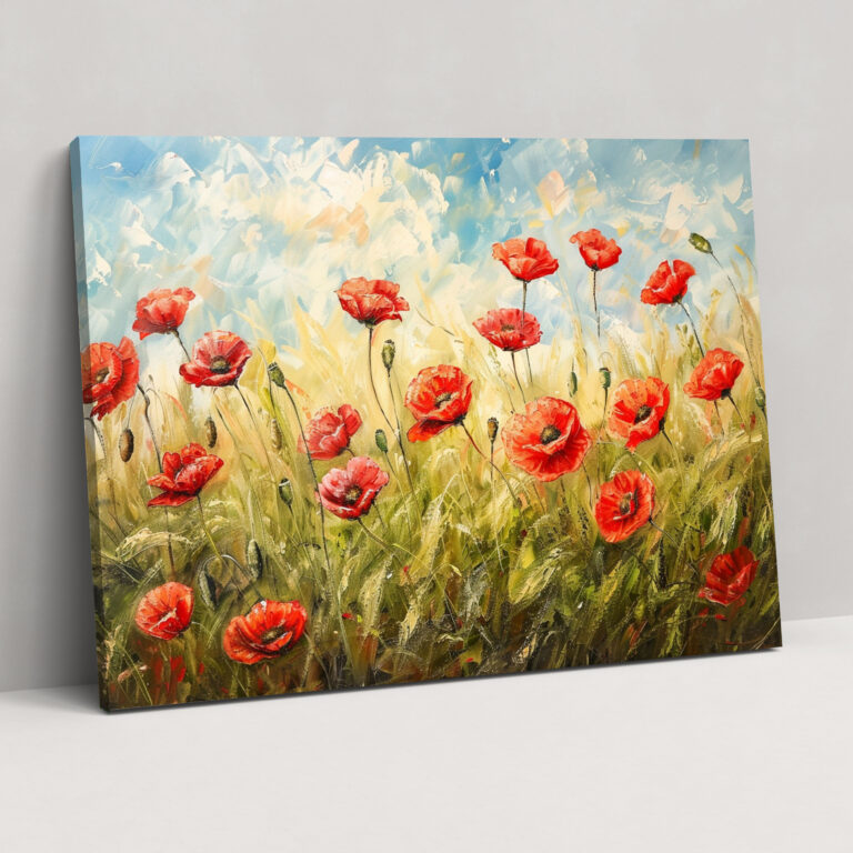 Kanvas Tablo Claude Monet Gelincik Tarlası Duvar Dekorasyonu