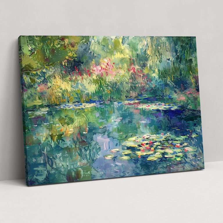 Giverny Bahçe Kanvas Tablo - Claude Monet Duvar Sanatı Ev Dekorasyonu