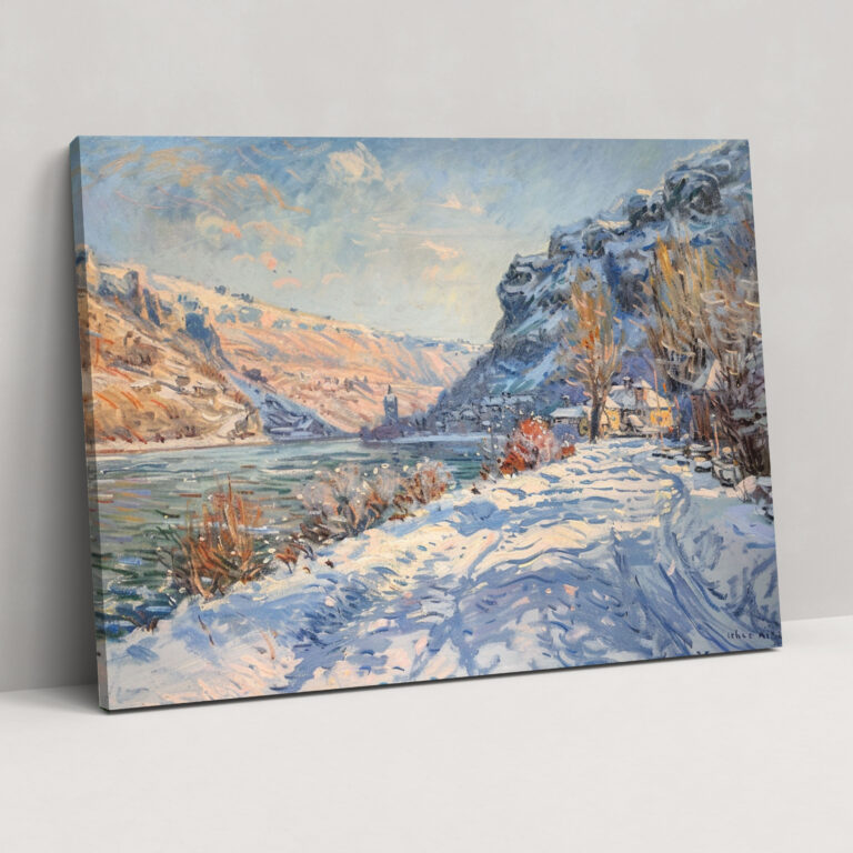 Kış Manzarası Duvar Sanatı - Claude Monet Kanvas Tablo Duvar Dekorasyonu