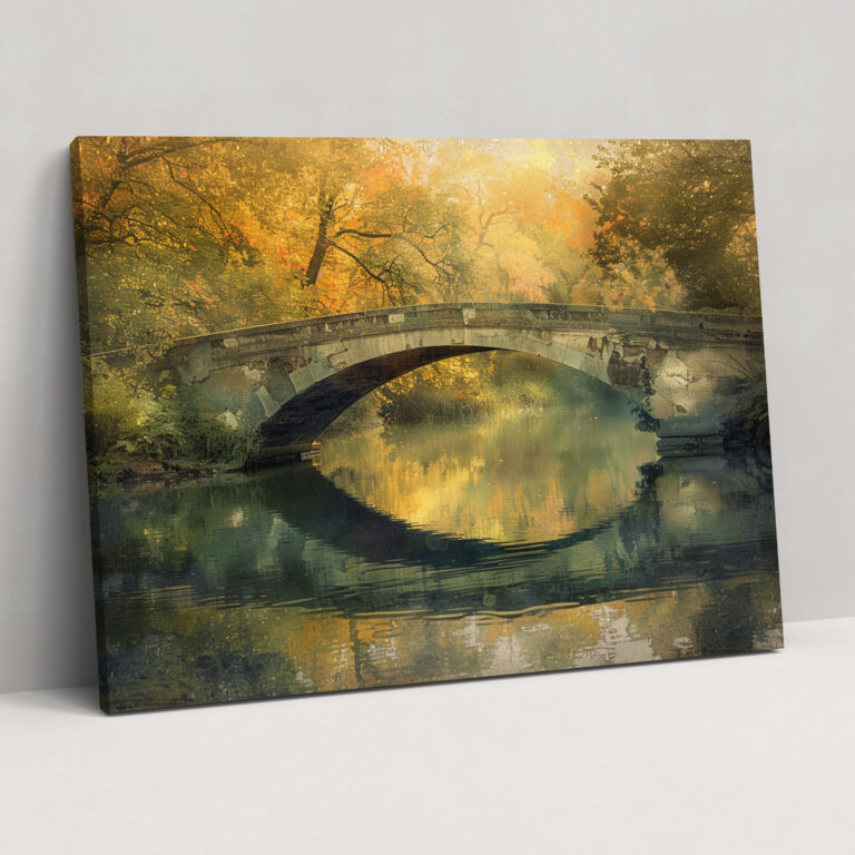 Sakin Nehir Köprüsü Claude Monet Duvar Dekorasyonu - Claude Monet Duvar Dekorasyonu Ev Dekorasyonu Kanvas Duvar Sanatı