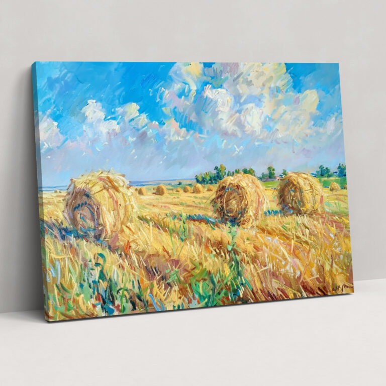 Claude Monet Samanlık Duvar Dekorasyonu - Kanvas Tablo Sanatları