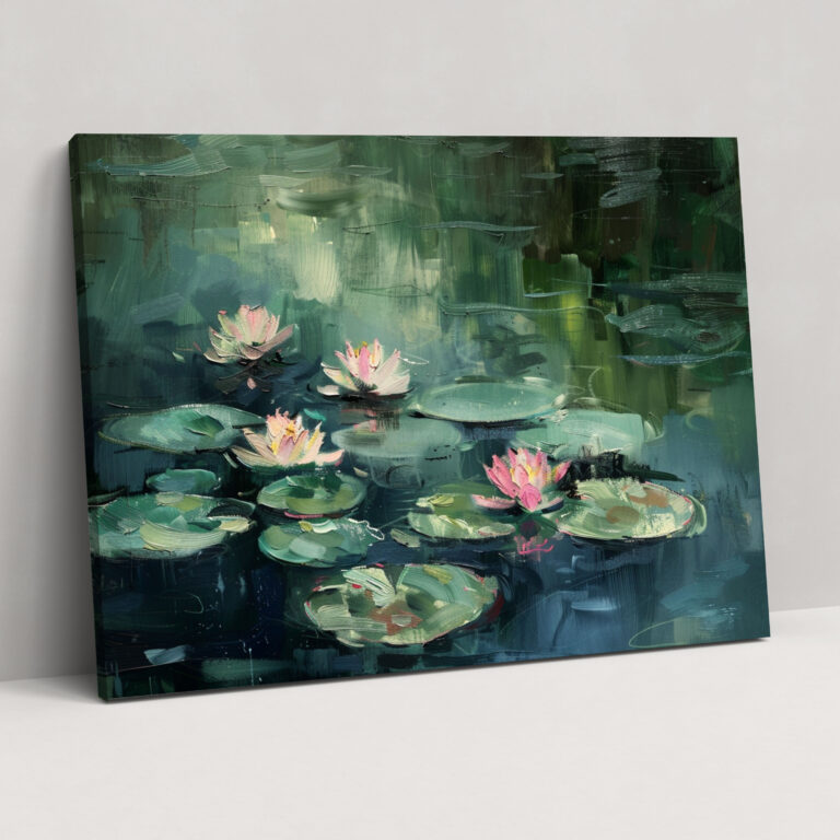 Monet'in Nilüferler Göleti Kanvas Tablo Baskısı - Claude Monet Kanvas Duvar Sanatı Ev Dekorasyonu