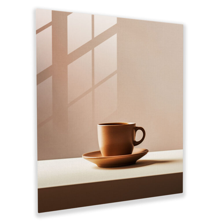Sadelik Kahvesi - Minimalist Cam Tablo - Kahve Sadelik Ev Dekorasyonu Demlenmiş Kahve