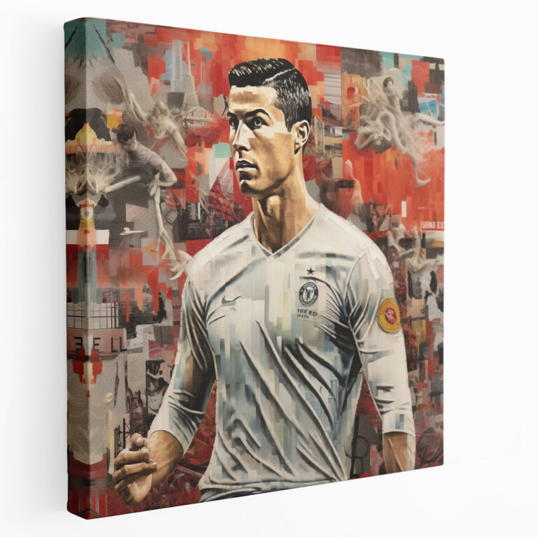 Cristiano Ronaldo Kanvas Tablo - Cristiano Ronaldo Örtüşen Görüntüler Ev Dekorasyonu
