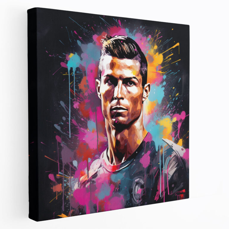 Cristiano Ronaldo Kanvas Tablo - Ev Dekorasyonu Graffiti Tarzı Sanat Eseri