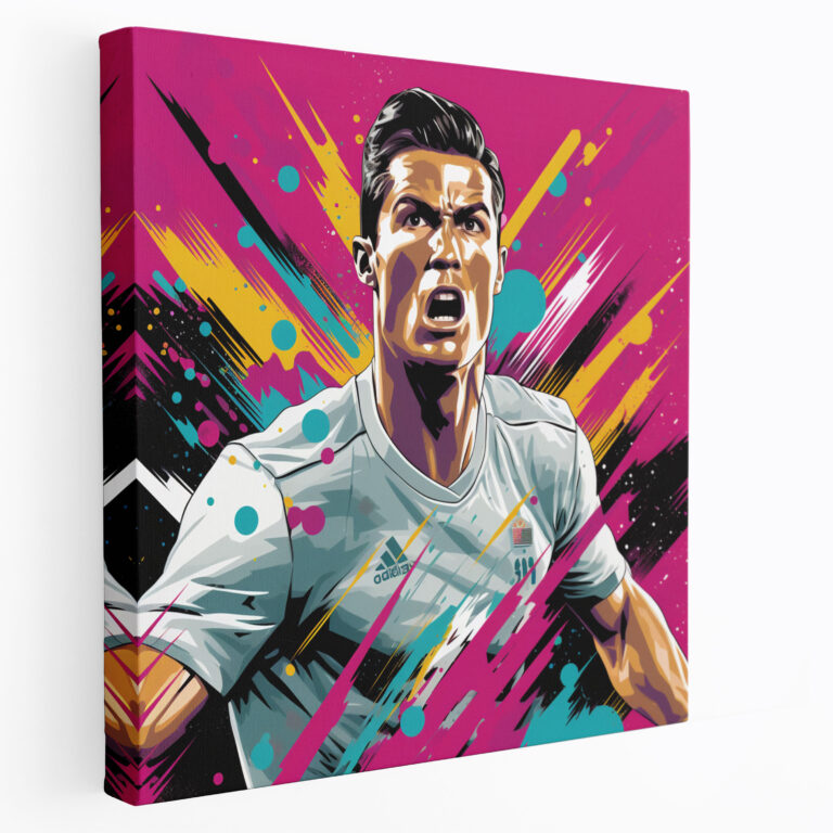 Cristiano Ronaldo Kanvas Tablo - Pop Sanat Esintili - Duvar Sanatı