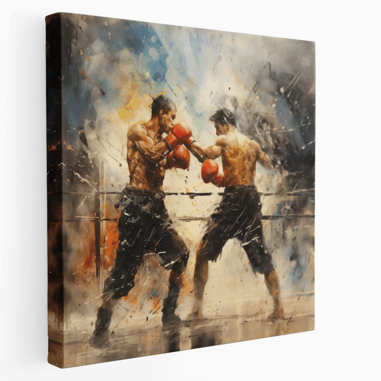 Yağmurlu Boks Maçı Kanvas Tablo