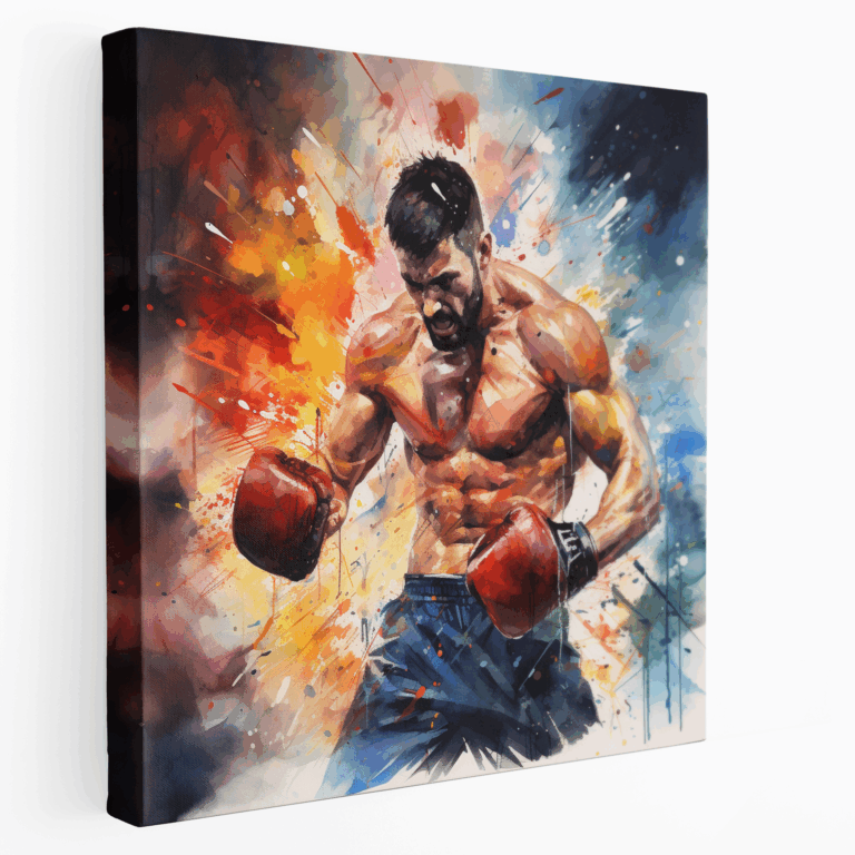 MMA Dövüşçüsü Aksiyonda - Kanvas Tablo