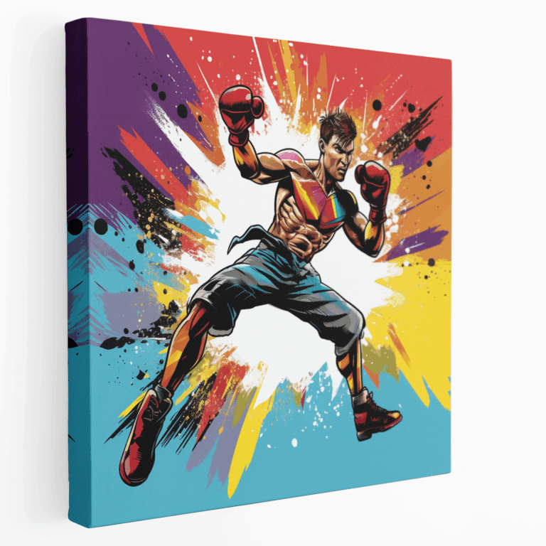 Kickboksçu Pop Art Kanvas Tablo
