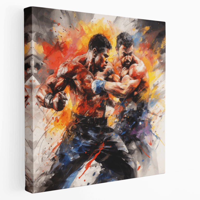 Abstract MMA Dövüşü Kanvas Tablo