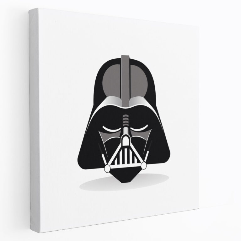 Darth Vader Kanvas Tablo - Minimalist Kask - Duvar Sanatı Ev Dekorasyonu