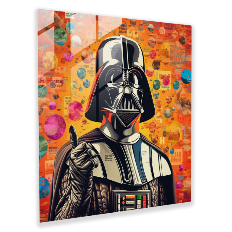 Pop Art Cam Tablo - Darth Vader Cam Duvar Sanatı Pop Art Ev Dekorasyonu