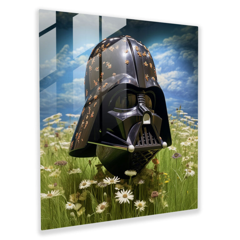 Gerçekçi Cam Tablo - Darth Vader Modern Sanat Gerçekçi Heykel