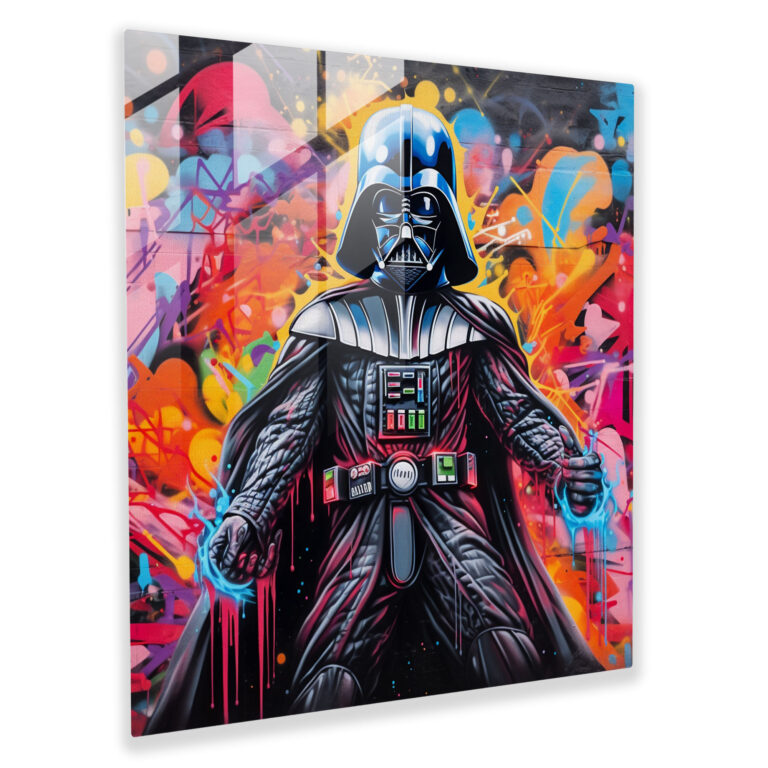 Graffiti Cam Tablo - Darth Vader Cam Sanatı Graffiti