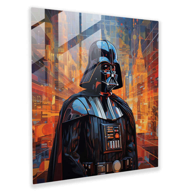 Darth Vader Gelecekten Esinlenen Cam Tablo - Ev Dekorasyonu Gelecek Cam Duvar Sanatı