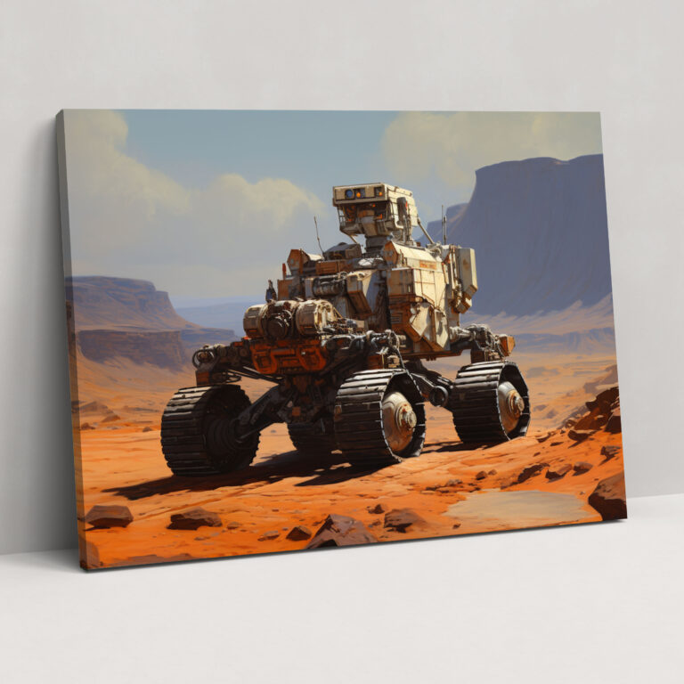 Mars Araç Kanvas Tablo - Dünya Kanvas Tablo Ev Dekorasyonu Mars